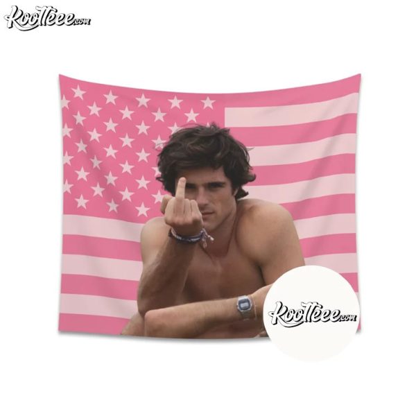 Jacob Elordi Saltburn Pink US Flag Wall Tapestry