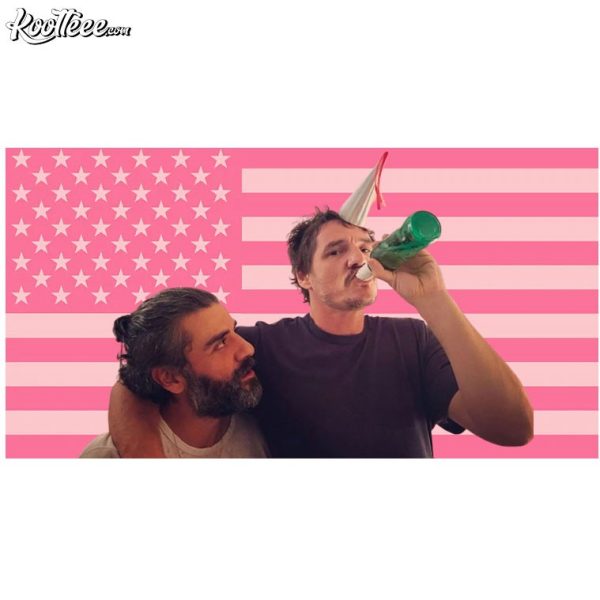 Pedro Pascal x Oscar Isaac Pink American Flag