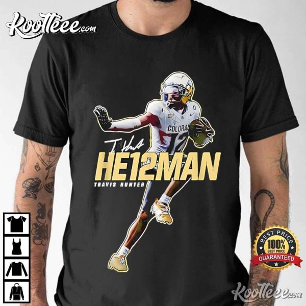 Travis Hunter HE12MAN Colorado Buffaloes T-Shirt