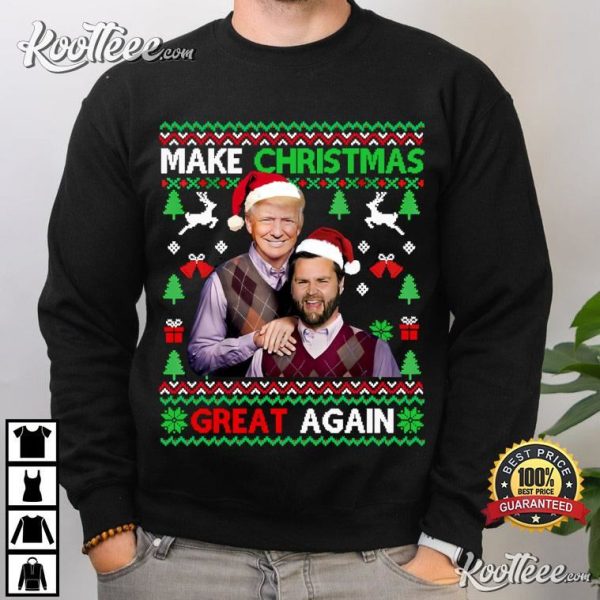 Trump Vance Step Brothers Make Christmas Great Again T-Shirt