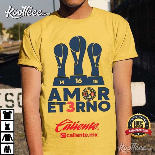 Club America Amor Et3rno Tricampeon T-Shirt