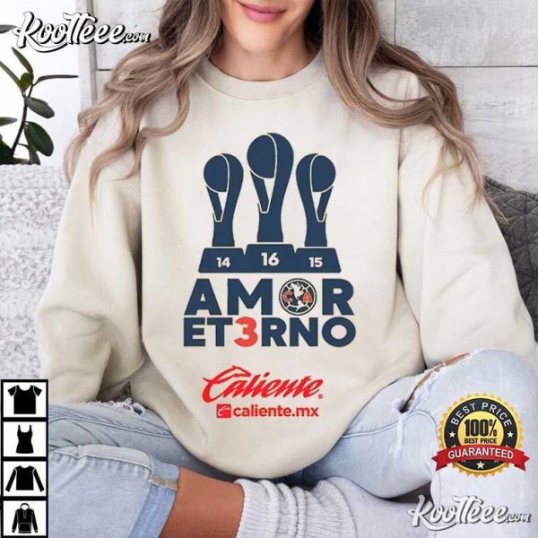 Club America Amor Et3rno Tricampeon T-Shirt