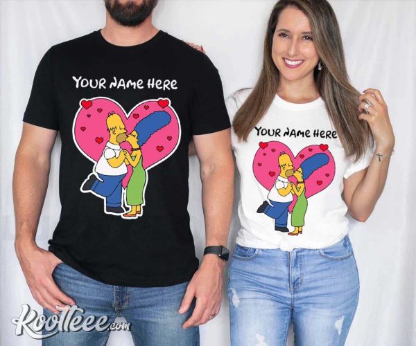 The Simpsons Valentine’s Day Custom Matching Couples Shirts