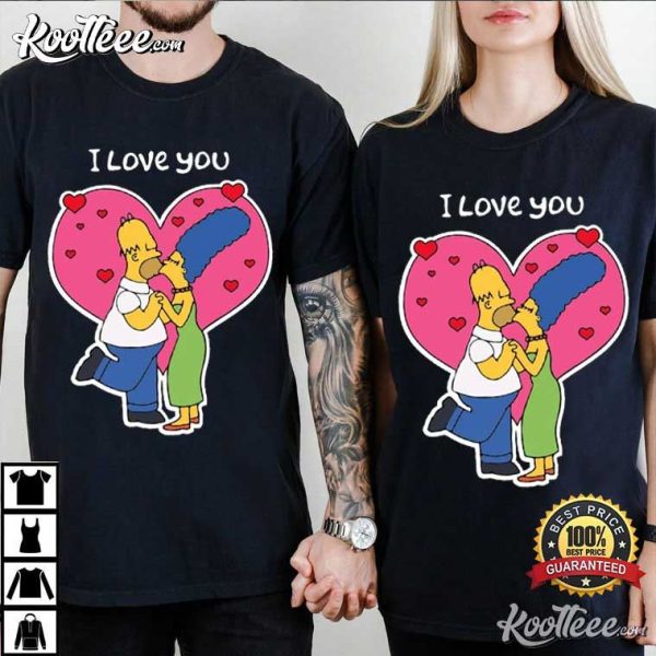 The Simpsons Valentine’s Day Custom Matching Couples Shirts