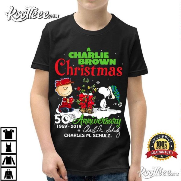 A Charlie Brown Christmas 50th Anniversary Charles M Schulz T-Shirt