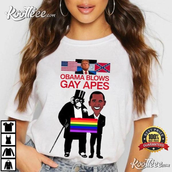 Donald Trump Obama Blows Gay Apes T-Shirt