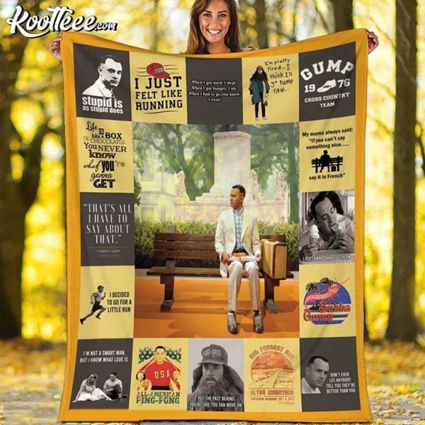 Forrest Gump Movie Fan Gift Fleece Blanket