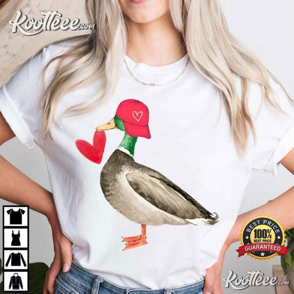 Mallard Duck Valentine’s Day Gift T-Shirt