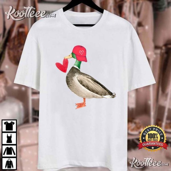 Mallard Duck Valentine’s Day Gift T-Shirt