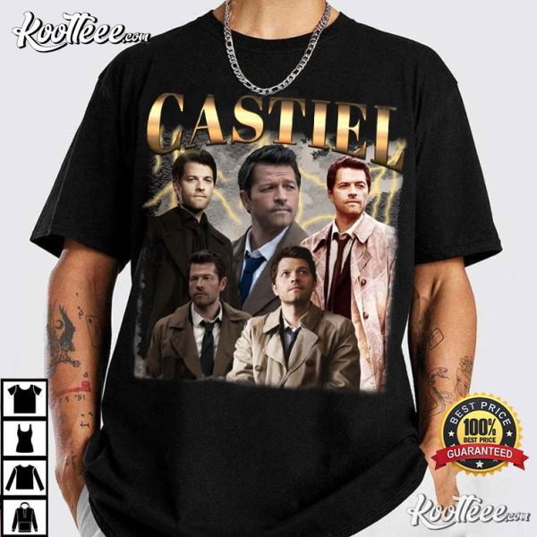 Retro Castiel Supernatural Bootleg T-Shirt