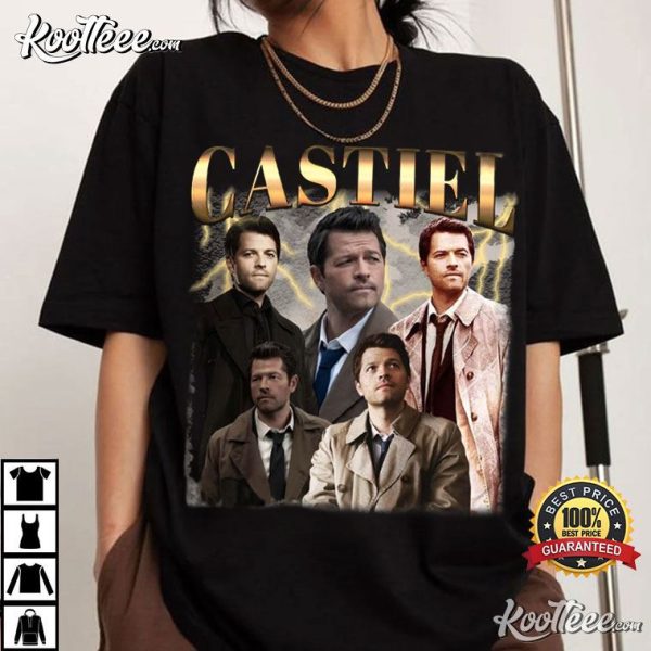 Retro Castiel Supernatural Bootleg T-Shirt