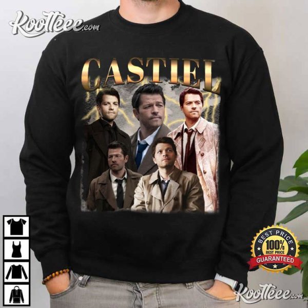 Retro Castiel Supernatural Bootleg T-Shirt