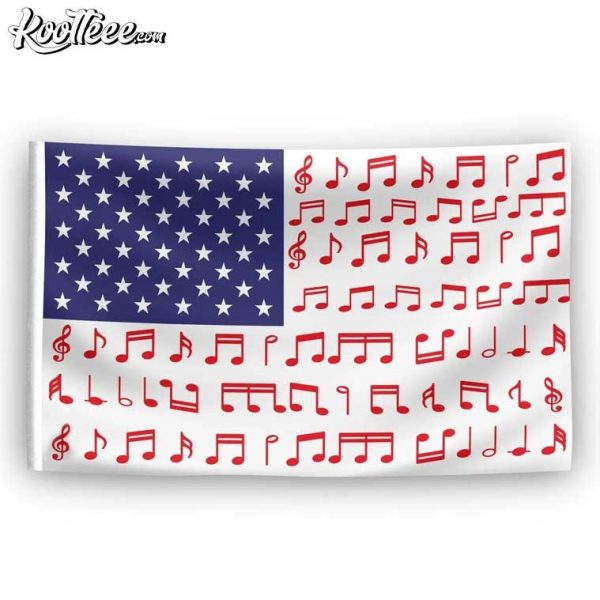 Musical Note Stripes American Flag