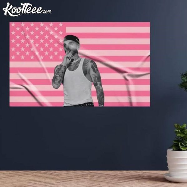 Rauw Alejandro Pink American Flag