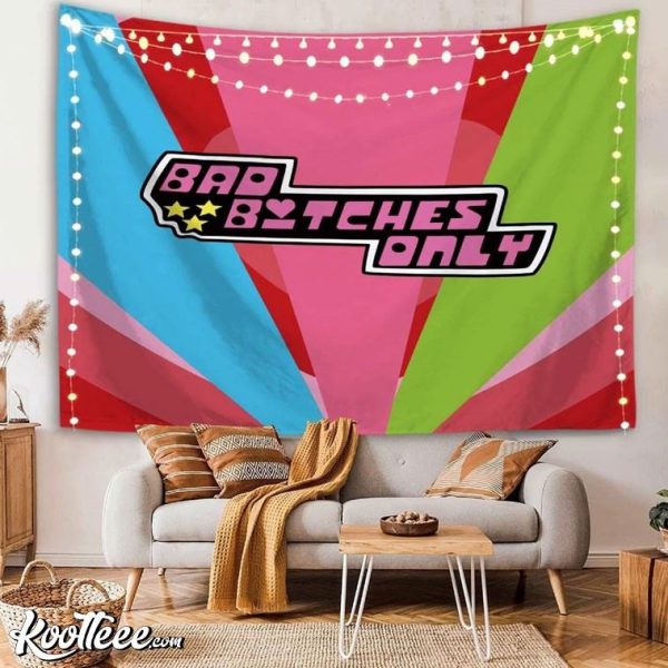 Bad Bitches Only Girl Power Girls Club Wall Tapestry