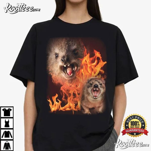 Funny Rock Hyrax Fire Meme T-Shirt