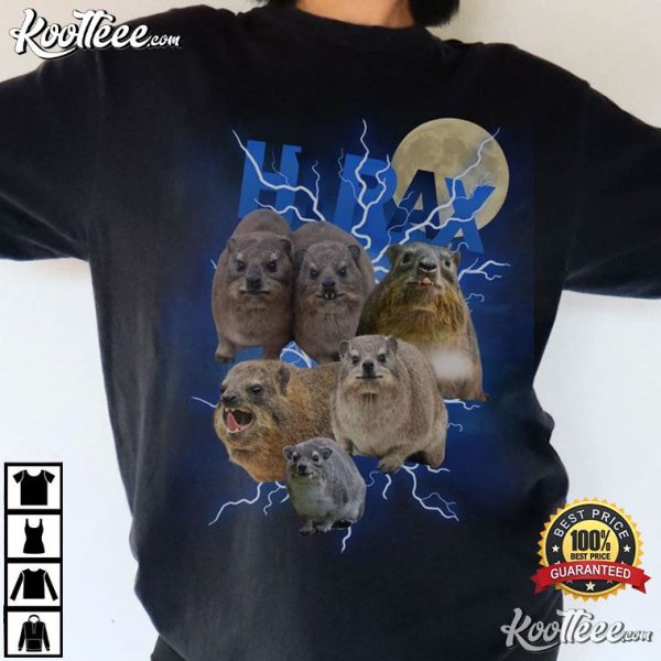 Hyrax Moon Animal Lover Gift Funny T-Shirt