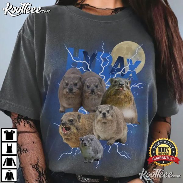 Hyrax Moon Animal Lover Gift Funny T-Shirt