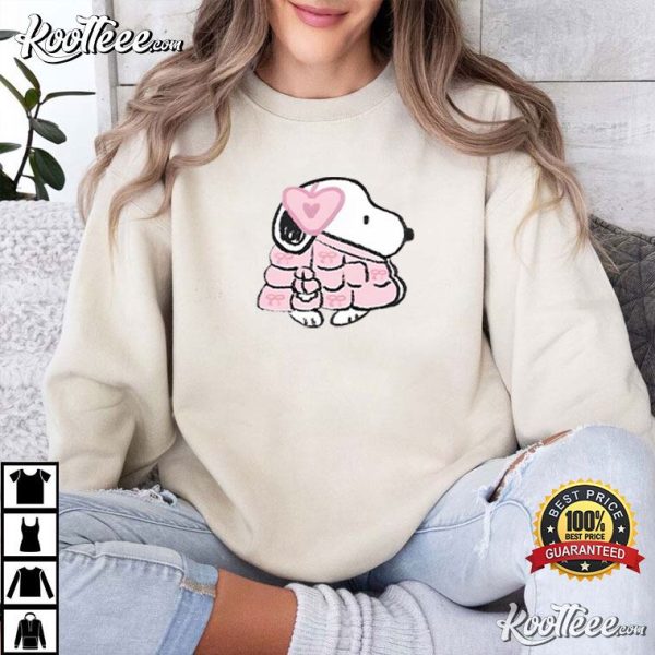 Snoopy Puffer Jacket Valentine Gift T-Shirt