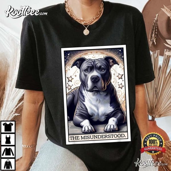 Pitbull Tarot Card The Misunderstood Pittie Dog Lover T-Shirt