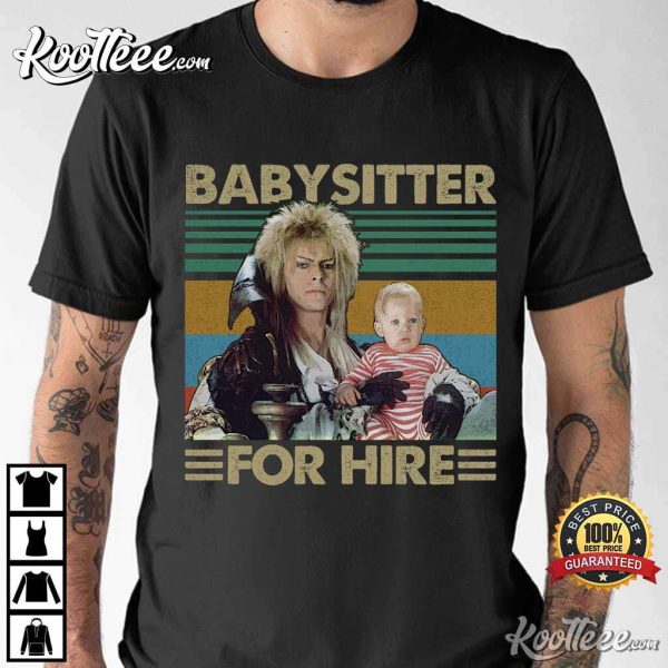 David Bowie Babysitter For Hire Sunset Retro T-Shirt