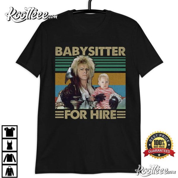 David Bowie Babysitter For Hire Sunset Retro T-Shirt