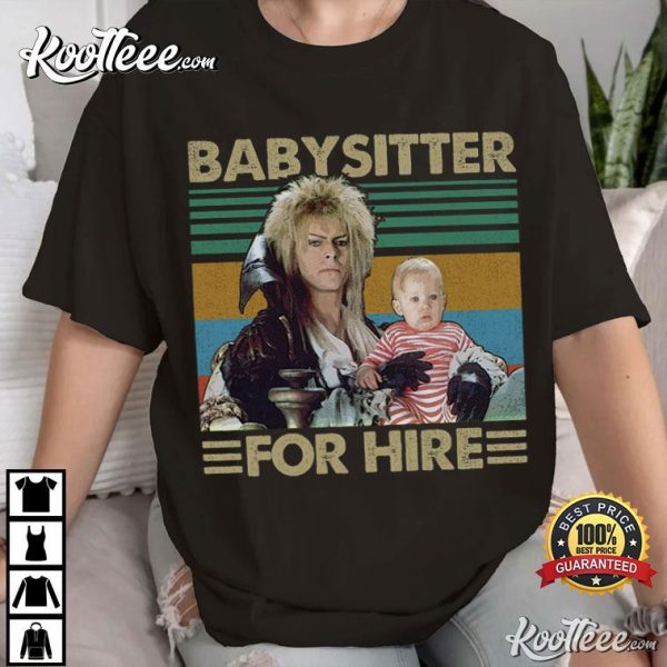 David Bowie Babysitter For Hire Sunset Retro T-Shirt