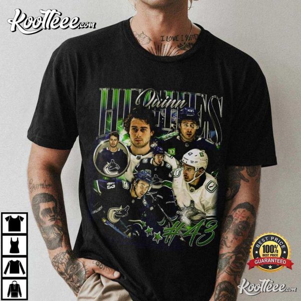 Quinn Hughes Vancouver Canucks Ice Hockey Vintage T-Shirt