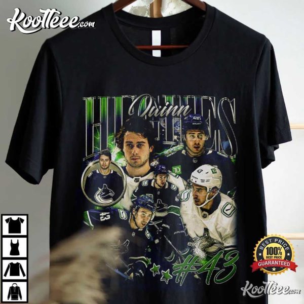 Quinn Hughes Vancouver Canucks Ice Hockey Vintage T-Shirt