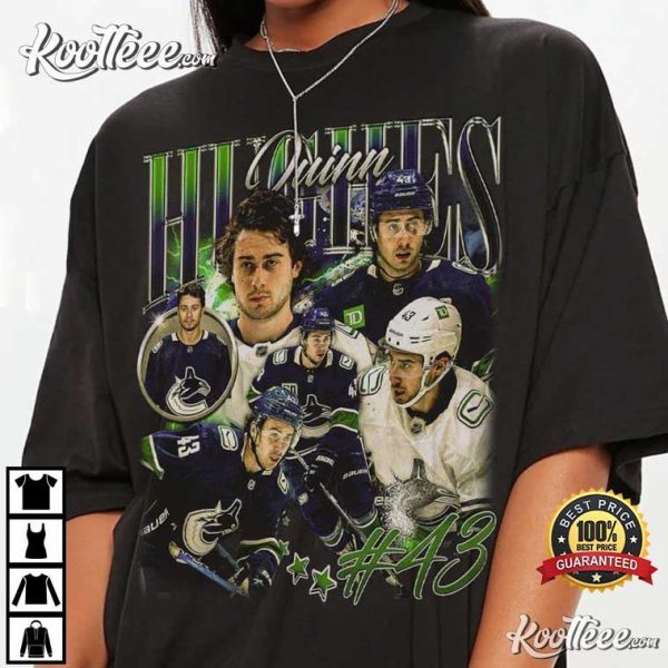 Quinn Hughes Vancouver Canucks Ice Hockey Vintage T-Shirt