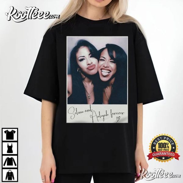 Selena And Aaliyah Forever Selena Quintanilla Aaliyah Haughton T-Shirt