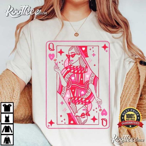 Queen Of Hearts Playing Card Feminist Gift T-Shirt