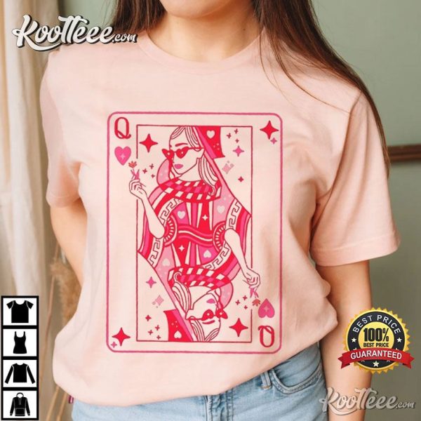 Queen Of Hearts Playing Card Feminist Gift T-Shirt