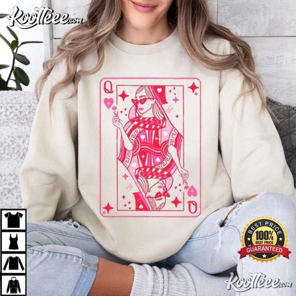 Queen Of Hearts Playing Card Feminist Gift T-Shirt