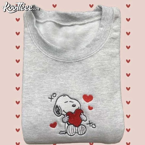 Snoopy Valentine’s Day Gift Embroidered Sweatshirt