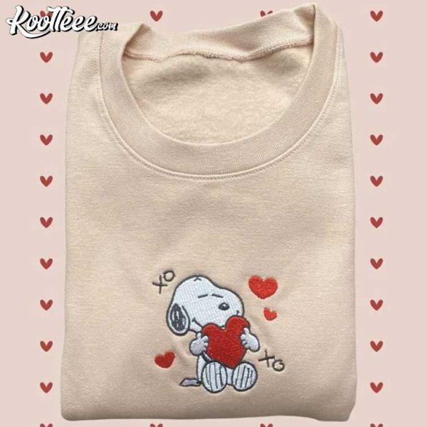 Snoopy Valentine’s Day Gift Embroidered Sweatshirt