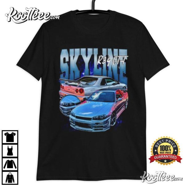 Nissan Skyline R34 GT-T Car JDM Vintage 90s T-Shirt