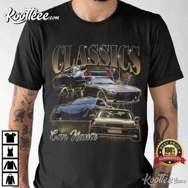 Custom Car Photo Vintage Bootleg Gift For Him T-Shirt