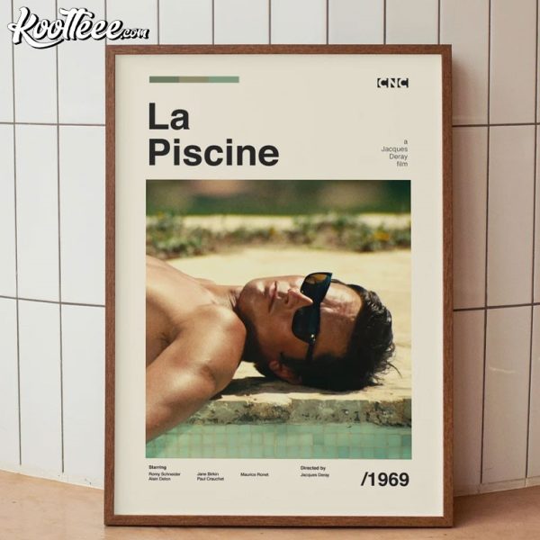 La Piscine Alain Delon Vintage Movie Poster