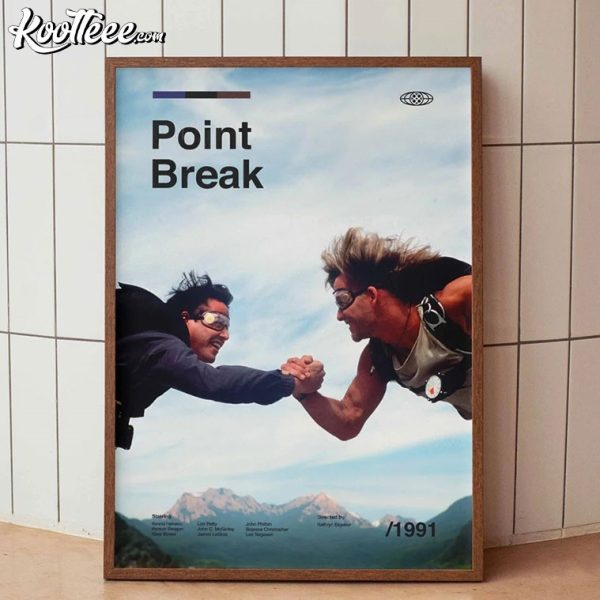 Point Break Patrick Swayze Keanu Reeves Vintage Movie Poster