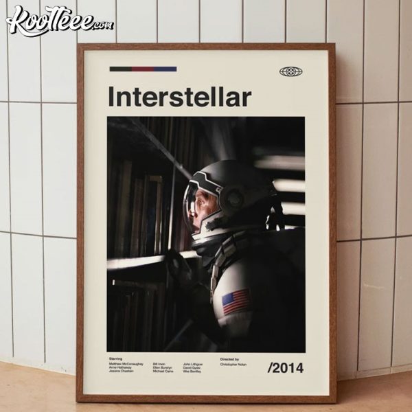 Interstellar Matthew McConaughey Vintage Movie Poster