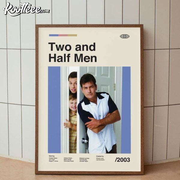 Two And A Half Men American TV Show Vintage Poster