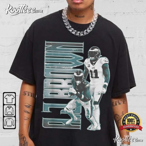 AJ Brown Philadelphia Eagles Retro Graphic T-Shirt