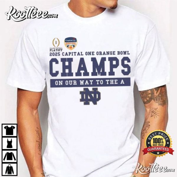 Notre Dame Champs Orange Bowl Football Fan Gift T-Shirt