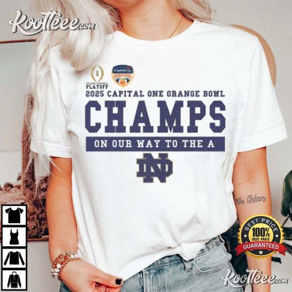 Notre Dame Champs Orange Bowl Football Fan Gift T-Shirt