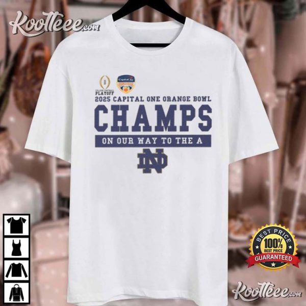 Notre Dame Champs Orange Bowl Football Fan Gift T-Shirt