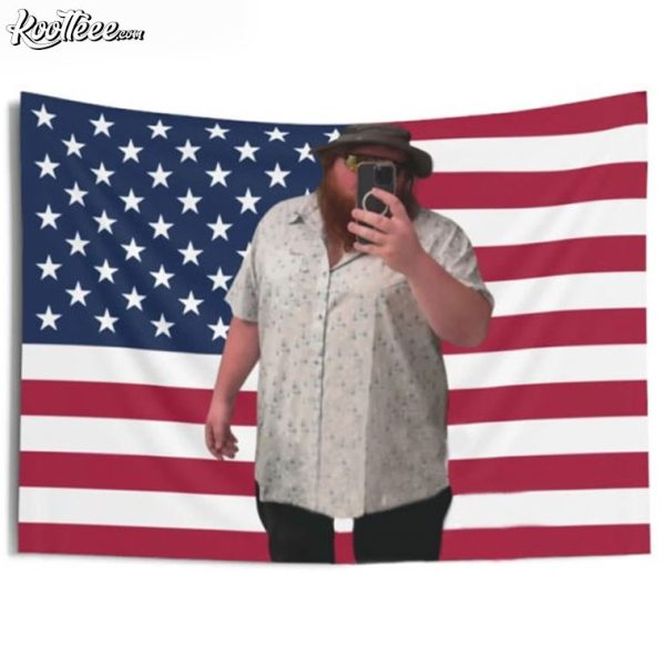 Caseoh Fan Gift American Flag Wall Tapestry