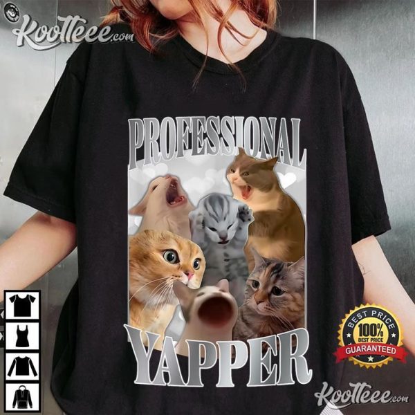 Professional Yapper Funny Cat Meme T-Shirt