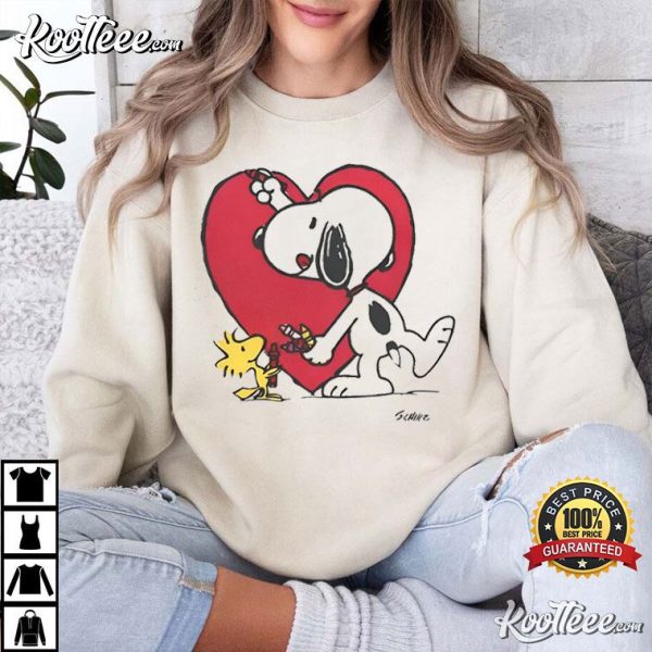 Snoopy Drawing Heart Valentines Day Gift T-Shirt