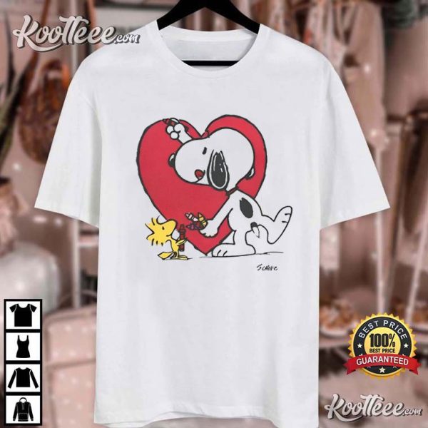 Snoopy Drawing Heart Valentines Day Gift T-Shirt